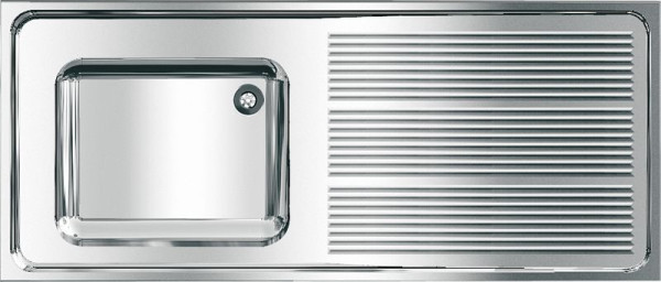 KWC Gewerbespüle, Maxima, Edelstahl, 1400x432x600 mm, Tropfteil rechts, 2000057662