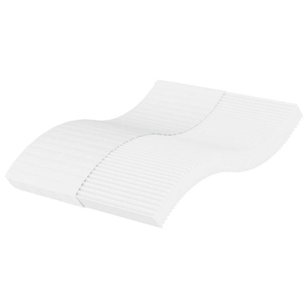 vidaXL Schaumstoffmatratze Weiß 140x190 cm Härtegrad H2 H3, 356344