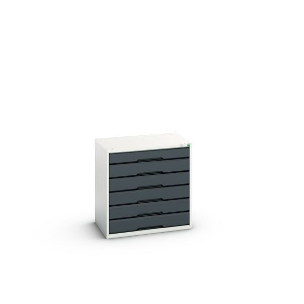 bott verso Schubladenschrank, mit 6 Schubladen, BxTxH: 800 x 550 x 800 mm, Lichtgrau / Anthrazitgrau, 16925114.19