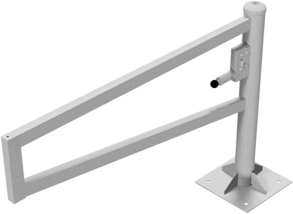 Schake Drehbare Wegesperre, selbsteinrastende Verriegelung 1,50m mit Profilzylinder, 4013_15ZP