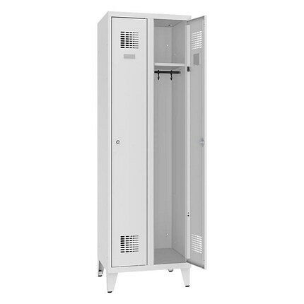 Eurobox Umkleidespind, 2 Abteile 600 mm mit Füßen, 0101-030201