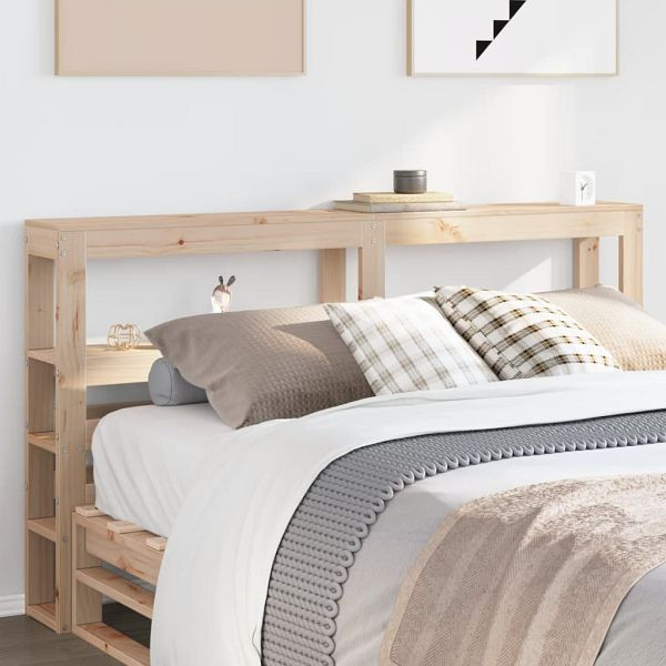 vidaXL Kopfteil mit Ablagen 120 cm Massivholz Kiefer, 850890