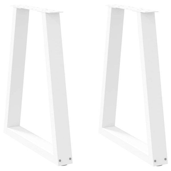 vidaXL Couchtischbeine V-Form 2 Stk. Weiß 50x(72-73) cm Stahl, 4012561