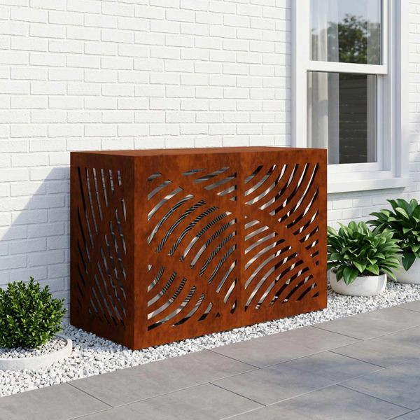 vidaXL Klimaanlagenabdeckung Rostoptik 90 x 40 x 60 cm Wetterfeststahl, 8014100