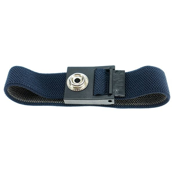 SafeGuard ESD-Armband Stoff, 10 mm DK Druckknopf, dunkelblau, DSWL42059