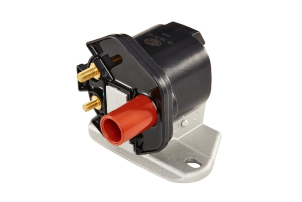 HELLA Zündspule, 2-polig, Anschlussausführung DIN, geschraubt, 5DA 358 057-951