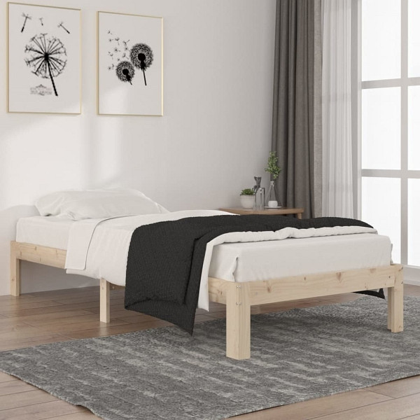 vidaXL Massivholzbett Kiefer 90x200 cm, 810350