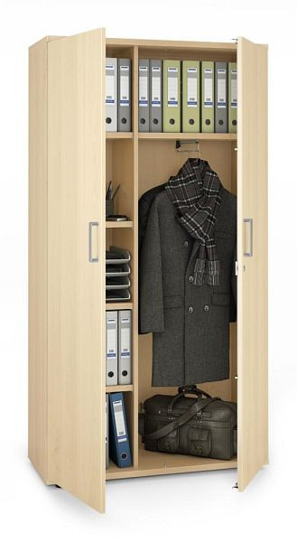 Deskin Garderobenschrank MULTI MODUL-PRO, Ahorndekor, B 1000 x H 1890 x T 420 mm, 351921