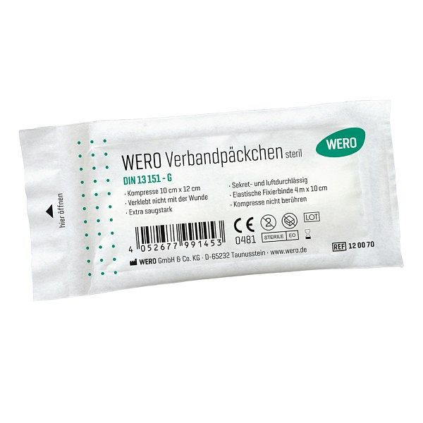 WERO Verbandpäckchen DIN 13151-G, 120070, 6971872208952