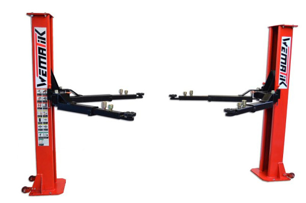 Wematik Hydraulische 2 Säulen Hebebühne New Orleans Plus 3 Tonnen mit 230 Volt Anschluss, WHM32