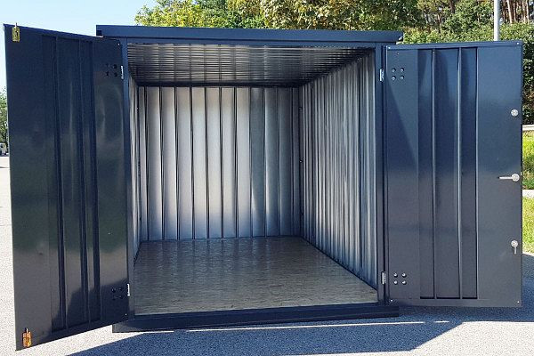 LagerContainerXXL 4 Meter Lagercontainer RAL7016 mit Doppeltür, A8862
