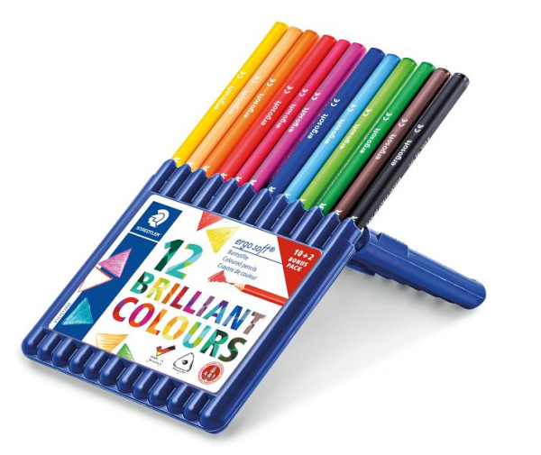 STAEDTLER ergo soft® 157 Farbstifte - 3 mm, Box 12 Farben, 157SB12