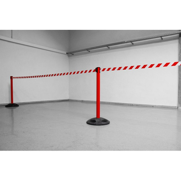 Stein HGS Personenleitsystem Komplett-Set 'P-Line Utility', rot/weiß diag., VE: 6 Stück, 71438.0002