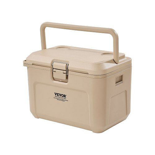 VEVOR tragbare Kühlbox 16,5 Qt, mit Eisspeicherung, robusten Griffen & Getränkehalter für Picknicks und Kurztrips, TSLZX165QTB0FK8TG001V0