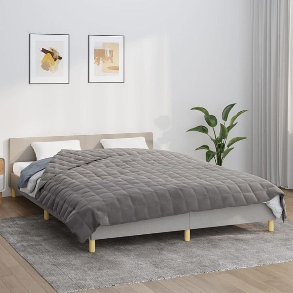 vidaXL Gewichtsdecke Grau 220x230 cm 15 kg Stoff, 3154845