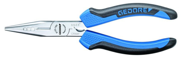 GEDORE Mehrfachzange mit Schneide, gezahnt, gerade Form, 2K-Griff, 180 mm, 6722110