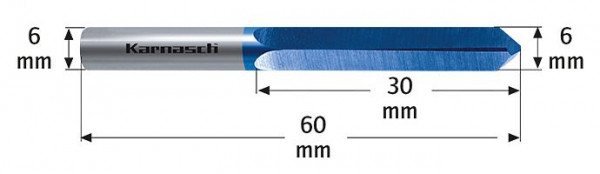 Karnasch Vollhartmetall-Bohrfräser für Schlüsseldienst BLUE-TEC beschichtet, VE: 2 Stück, 114701