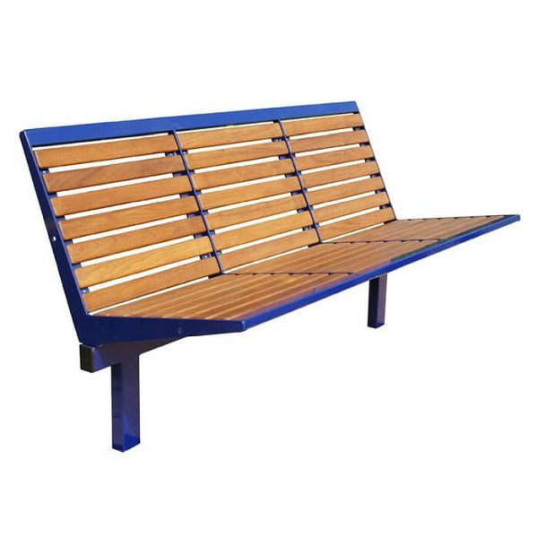 Stein HGS Sitzbank -Level- mit Rückenlehne, 3-Sitzer /1475mm, RAL7022 umbragrau, Befestigung: zum Einbetonieren, 20866-06