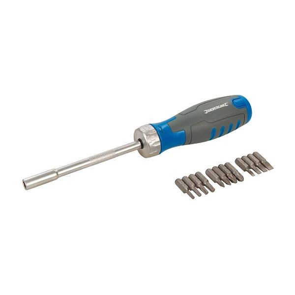 Silverline Multi-Bit-Ratschenschraubendreher mit 12 Funktionen, 12 Funktionen, 930569