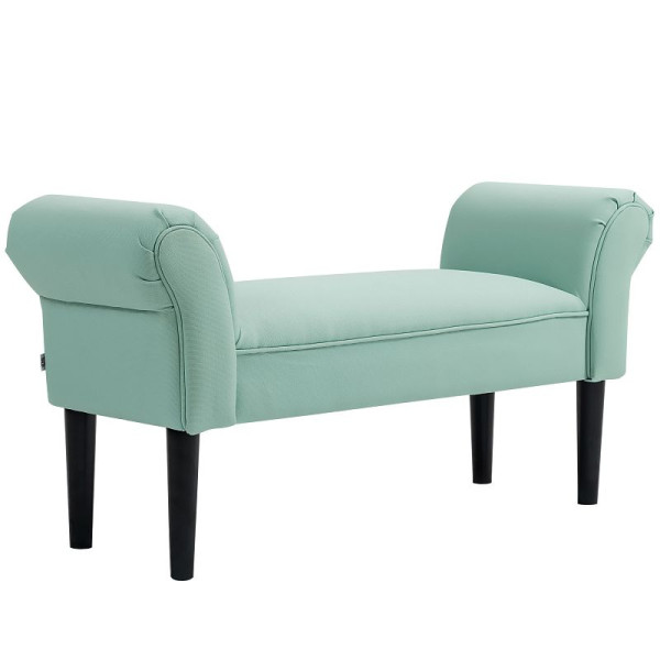 HOMCOM Gepolsterte Sitzbank für Schlafzimmer und Flur, bis 130 kg belastbar, 102 x 36 x 51 cm, Grün, 831-135V00GN