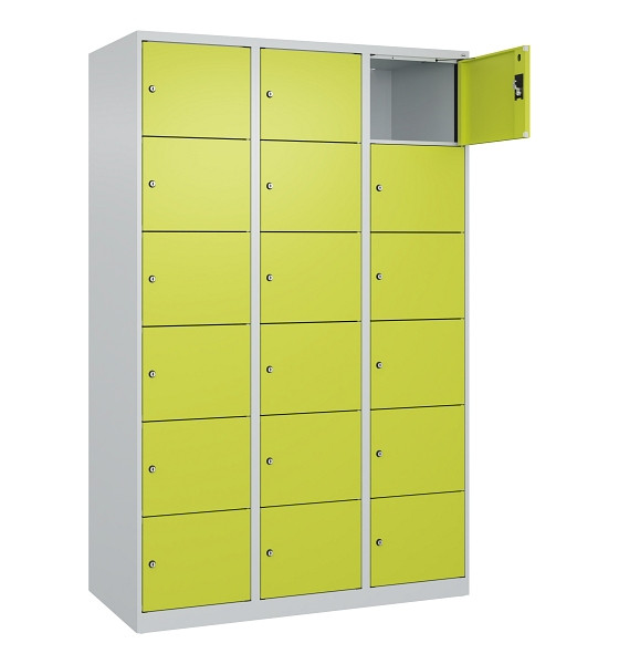 C+P Schließfachschrank Evolo PLUS, 18 Fächer, 1850x1200x500mm, 7035/0024, 049000-326 S10015