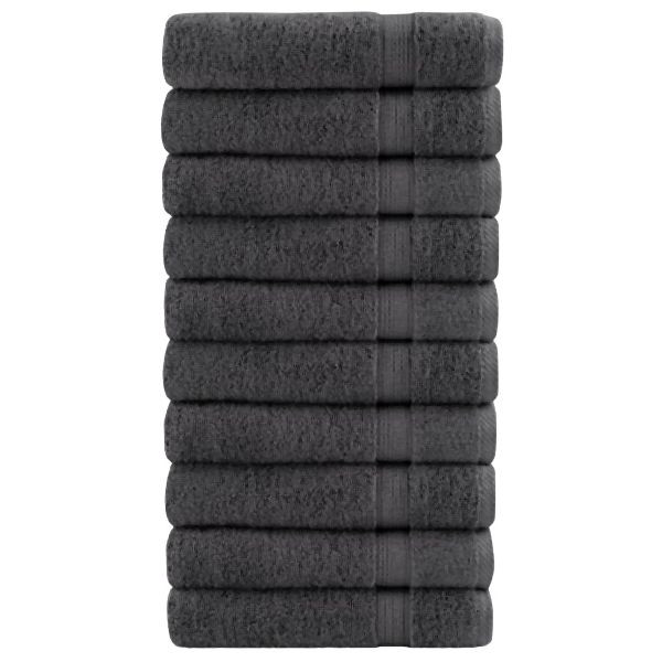 vidaXL Premium-Handtücher SOLUND 10 Stk. Anthrazit 50x100 cm 600 g/m², 137158