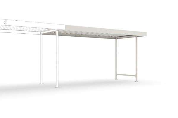 WSM Überdachung Leipzig L15 RAL 9002 als Bausatz, 102000089