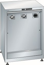 LISTA Medienversorgungsschrank 18x36E (BxTxH) 411x725x850mm Farbe: Lichtgrau, 2 Schlauchtore, 69.931.020