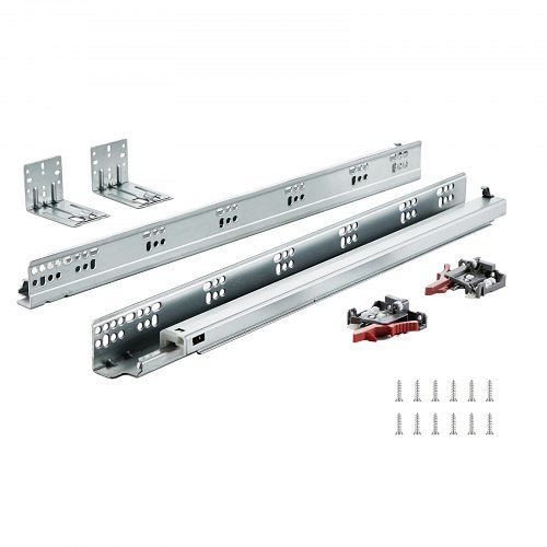 VEVOR 10 Paar 533,4-mm-Schubladenschienen für die seitliche Montage an der Unterseite, vollständig kugelgelagert aus Stahl, DZYZSCTHG1001JZM6V0
