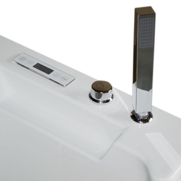 TroniTechnik Whirlpool Badewanne Mykonos 180 cm x 88 cm mit Heizung, Wasserfall, Hydromassage und Farblichtherapie, 1592