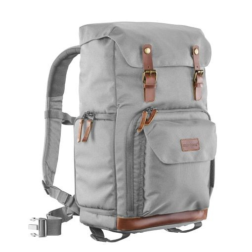 Mantona Fotorucksack Luis grau, Retro, 1021504, 4056929215045