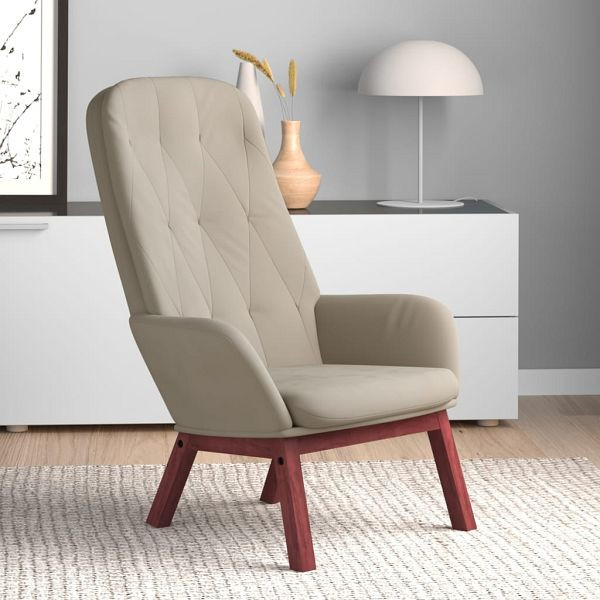 vidaXL Relaxsessel Hellgrau Samt, 341218, 8720286821626