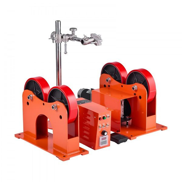 VEVOR Drehrollen-Verbindungsrolle 1000 kg, Drehzahl 80-600 mm/min, PU-Rollen, Halterung für Rohr- & Tankmontage, HJGLJX120W103EXZN001V2