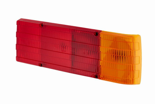 HELLA Heckleuchte - Glühlampe - 12V - Einbau/geschraubt - Lichtscheibenfarbe: rot/gelb - Stecker: Flachstecker - links/rechts, 2SD 004 460-011