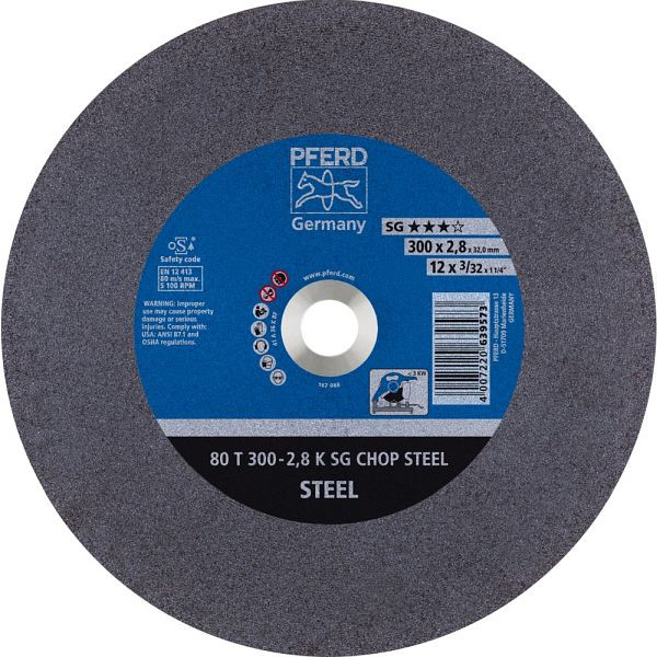 Pferd Trennscheibe CHOPSAW 80 T 300-2,8 K SG CHOP STEEL/32,0, VE: 20 Stück, 66323071