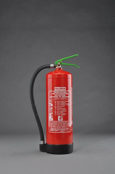 Gloria BIO-Schaum-Feuerlöscher SDE9 für die Brandklassen A und B, mit Manometer, Löschmittel 9 Liter, mit Wandhalter, 801741.1790