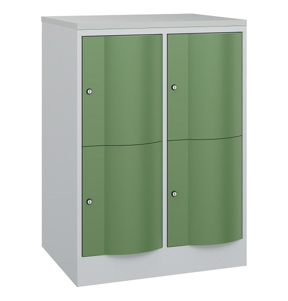 C+P XL-Schließfachschrank Resisto, H1077xB772xT640mm, 7035/6011, 8472-273 S10099