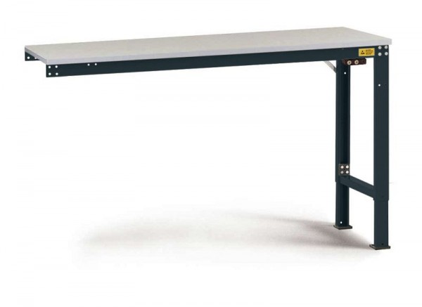 Manuflex ESD-Arbeitstisch UNIVERSAL Spezial Anbautisch mit Melaminplatte, BxTxH = 1000 x 800 x 725-1025 mm, Anthrazit, LU8018.7016