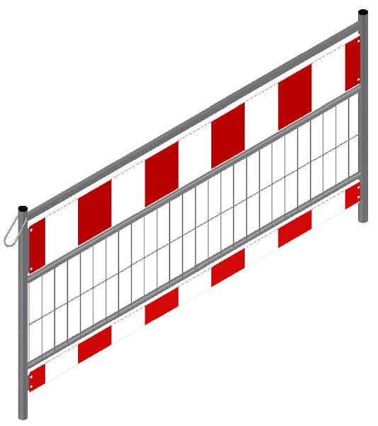 Schake Schrankenzaun nach TL, Länge: 2,00 m, Folie Typ 2, rot / weiß, 333202