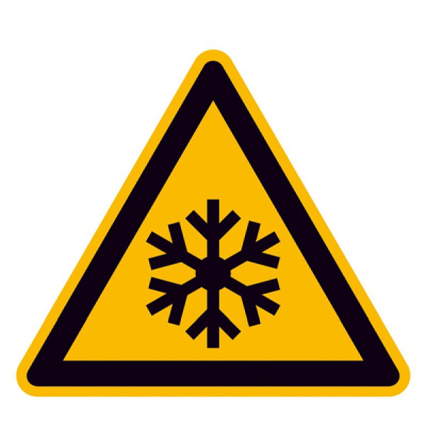 Stein HGS Warnschild, Warnung vor niedriger Temperatur/Frost, 25 mm / Folie, 44er-Bogen, 30.0367