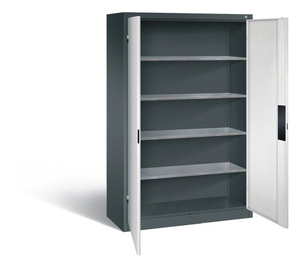 C+P Werkzeugschrank Acurado, H1950xB1200xT500mm, Farbe: Anthrazitgrau / Lichtgrau, Muldengriff, 8931-052 S10348