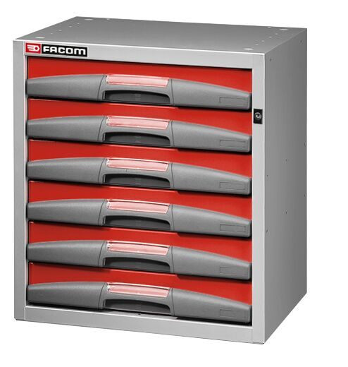 Facom Matrix Regal, klein, hoch, mit 6 festen Schubladen, F50000065