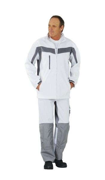 Planam Plaline Softshelljacke, reinweiß/zink, Größe XXL, 2703060