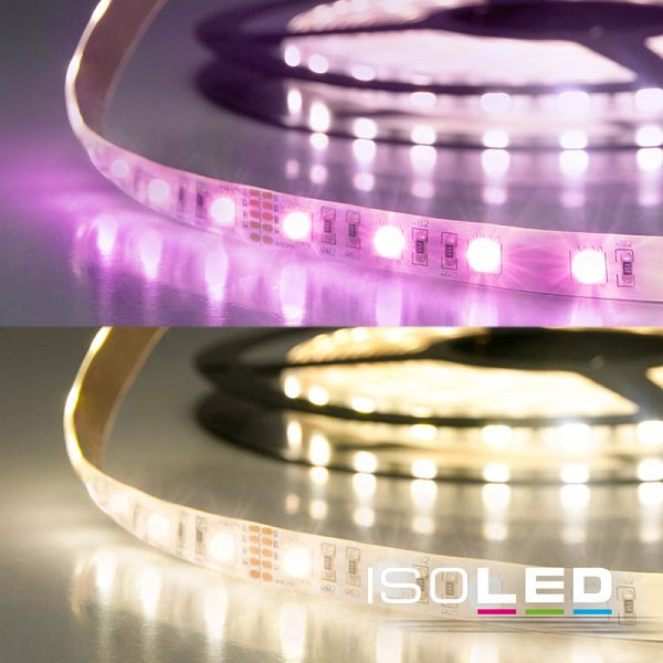 ISOLED LED SIL RGB+WW Flexband, 24V DC, 19W, IP20, 4in1 Chip, 5m Rolle, 60 LED/m, 112714
