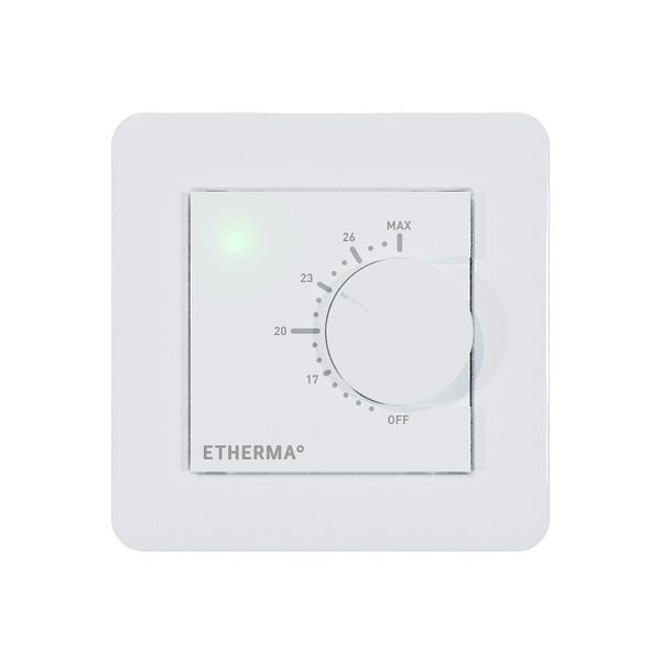 Etherma eTWIST BASIC Dreh-Thermostat mit App-Funktion, Drehrad, 16 A, 5-28°C, 41278