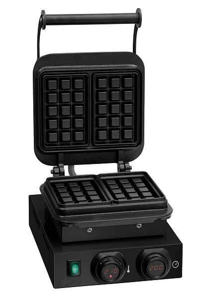 Bartscher Waffeleisen MDI 1BW160-101 S, Knebel mit Digital-Anzeige für Temperatur und Zeit, Memory-Funktion, 370199