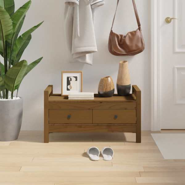 vidaXL Flurbank Honigbraun 80x40x43 cm Massivholz Kiefer, 821787