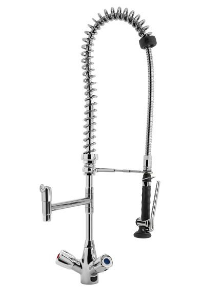 KBS SHRINK Knebel-Geschirrwaschbrause mit Schwenkhahn und BEST-Pro Brausekopf, 20921027