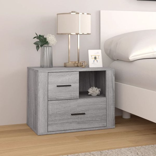 vidaXL Nachttisch Grau Sonoma 60x36x45 cm Holzwerkstoff, 816742