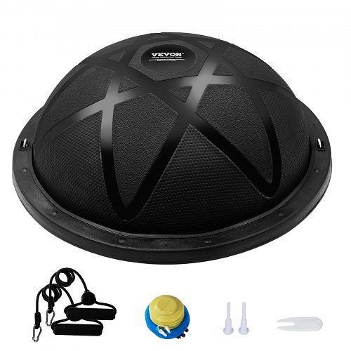 VEVOR Halb Gymnastikball 58cm Trainer Balance Stabilität Fitnessball Schwarz, PHXLQ58CMKLWPCMEFV0